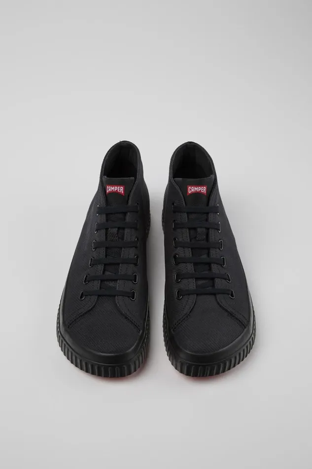 Men Camper Ankle Boots Peu Roda Black Recycled Cotton Sneakers Men Camper Ankle Boots Peu Roda Black Recycled Cotton Sneakers