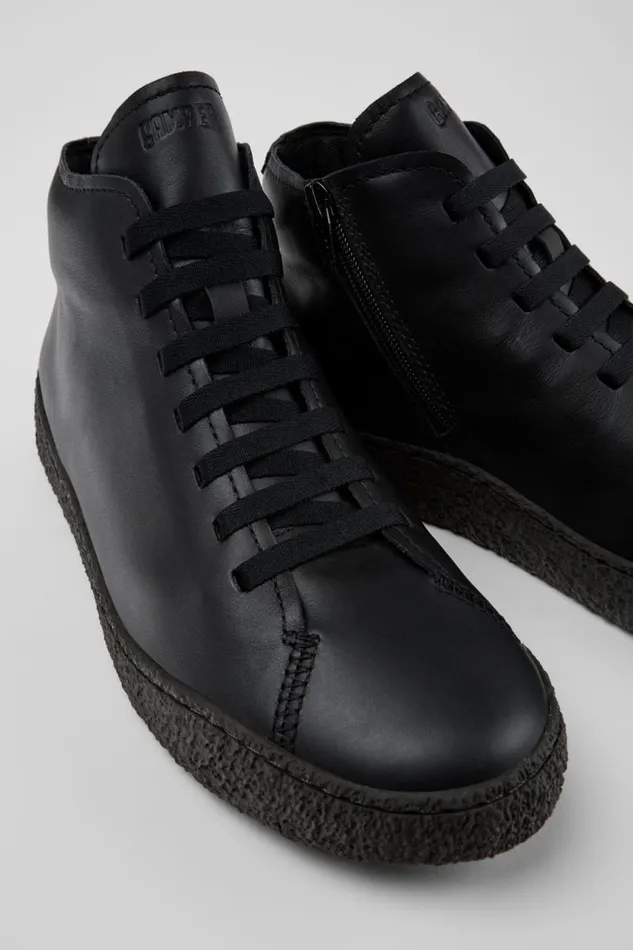 Men Camper Ankle Boots Peu Terreno Black Leather Desert Boot
