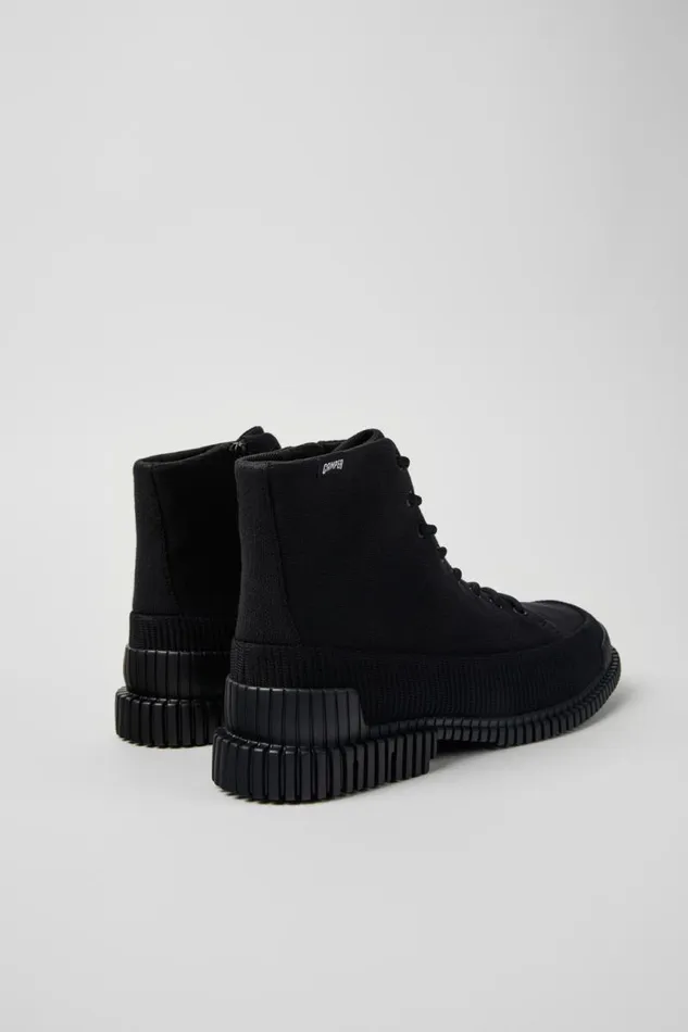 Men Camper Ankle Boots Pix TENCEL Black Lace Up Boot Men Camper Ankle Boots Pix TENCEL Black Lace Up Boot