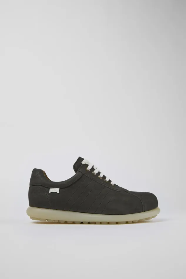 Men Camper Casual Shoes Pelotas Gray Nubuck Oxford Sneaker