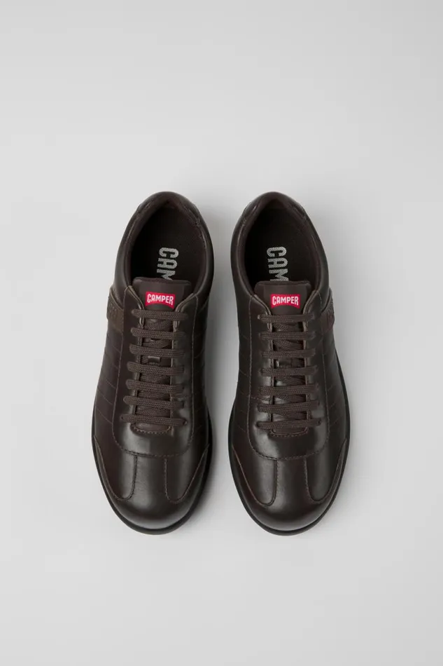 Men Camper Casual Shoes Pelotas XLite Dark Brown Leather Shoes Men Camper Casual Shoes Pelotas XLite Dark Brown Leather Shoes