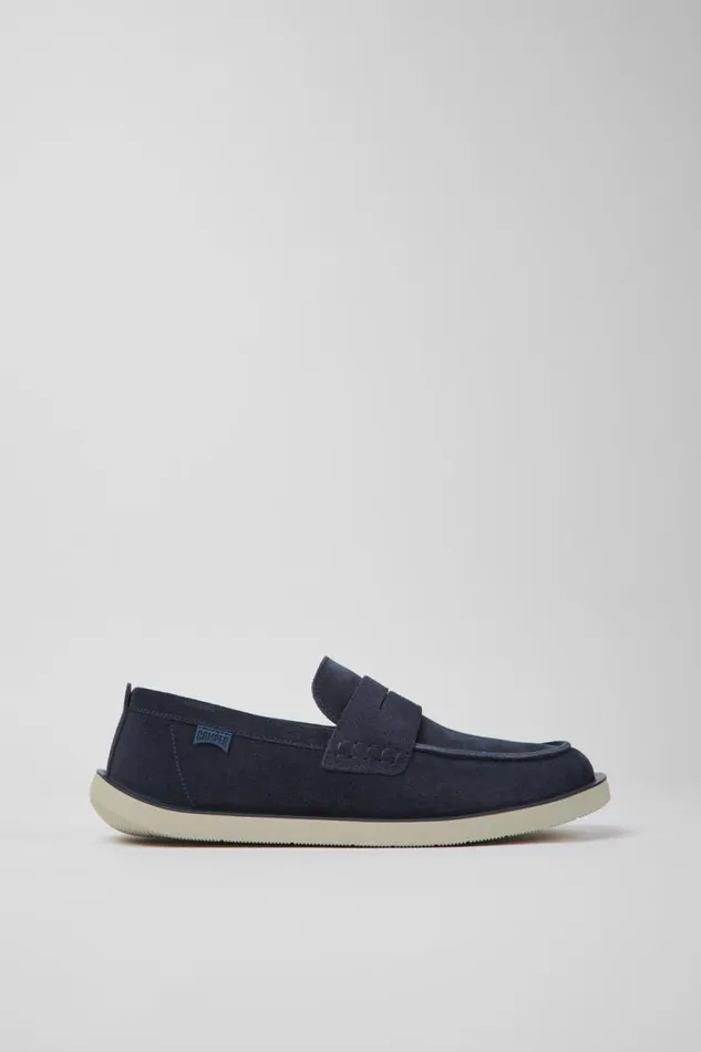 Men Camper Casual Shoes Wagon Blue Nubuck Shoes