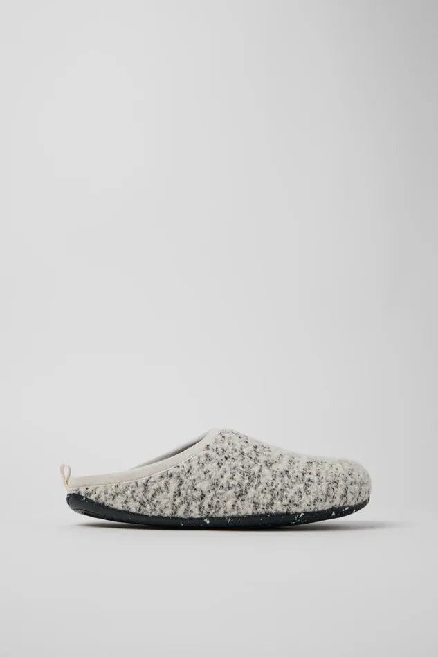 Men Camper Non Leather Shoes Wabi White And Black Slippers Men Camper Non Leather Shoes Wabi White And Black Slippers