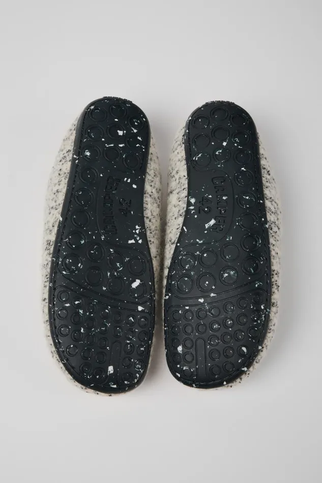 Men Camper Non Leather Shoes Wabi White And Black Slippers Men Camper Non Leather Shoes Wabi White And Black Slippers