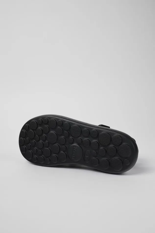Men Camper Sandals Pelotas Flota Black Leather Sandal