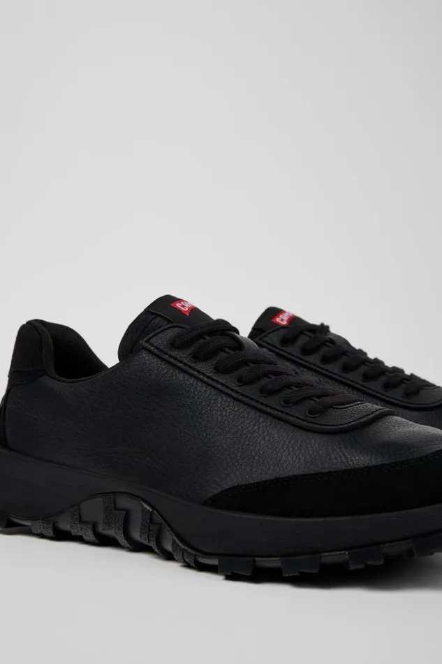 Men Camper Sneakers Drift Trail VIBRAM Black Leather And Nubuck Sneakers