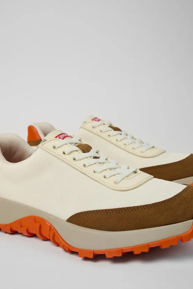 Men Camper Sneakers Drift Trail VIBRAM White TextileNubuck Sneaker