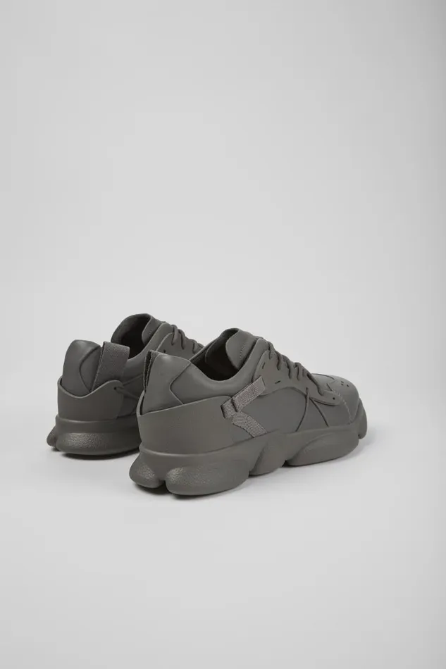 Men Camper Sneakers Karst Gray Leather And Textile Sneakers Men Camper Sneakers Karst Gray Leather And Textile Sneakers