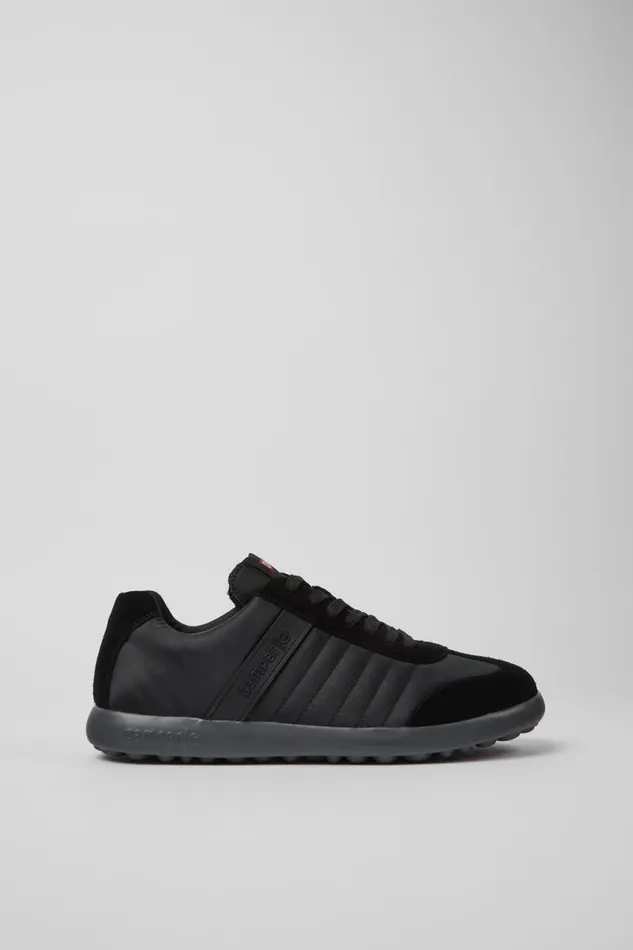 Men Camper Sneakers Pelotas XLite Black Recycled PET And Nubuck Sneakers Men Camper Sneakers Pelotas XLite Black Recycled PET And Nubuck Sneakers