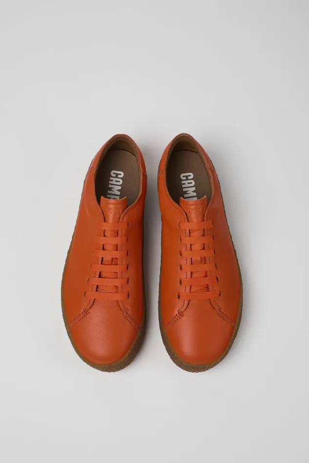 Men Camper Sneakers Peu Terreno Orange Leather Shoes Men Camper Sneakers Peu Terreno Orange Leather Shoes