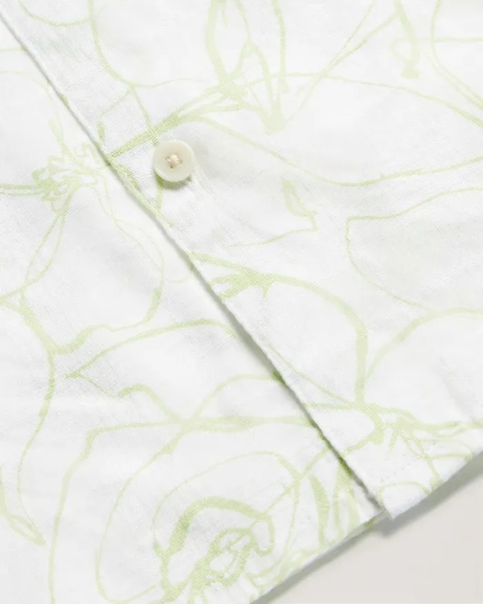 Men CAVU 8211 Short Sleeve Printed Cotton Shirt White Ted Baker Shirts Men CAVU 8211 Short Sleeve Printed Cotton Shirt White Ted Baker Shirts