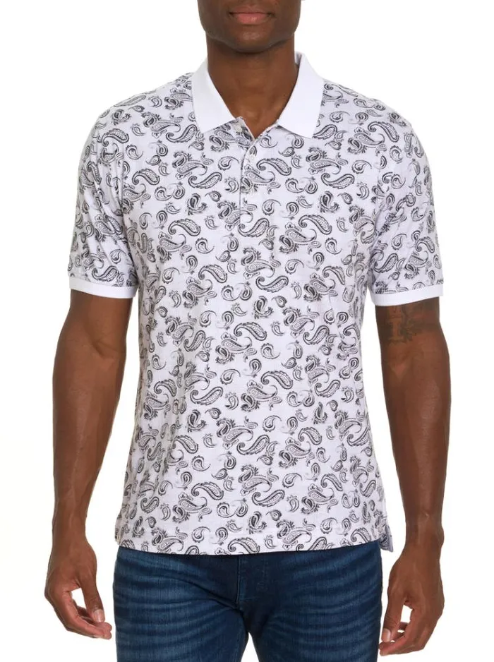 Men COLLINS POLO Blue Robert Graham Polos and TShirts