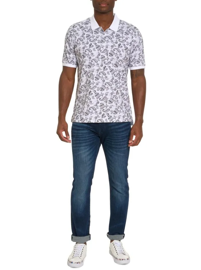 Men COLLINS POLO Blue Robert Graham Polos and TShirts