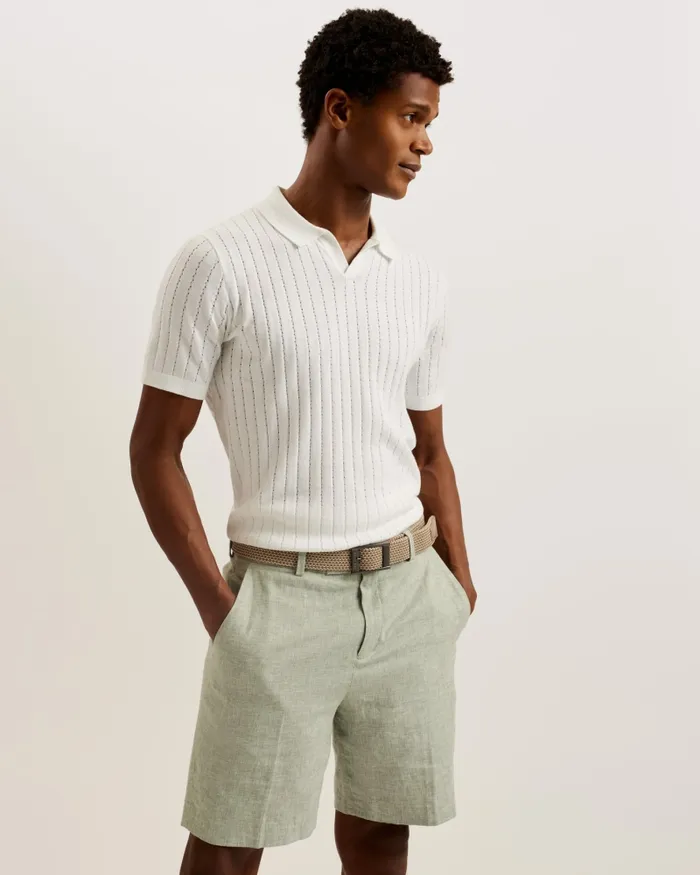 Men COLUMMM 8211 Reversible Woven Elastic Belt Stone Ted Baker Belts Men COLUMMM 8211 Reversible Woven Elastic Belt Stone Ted Baker Belts