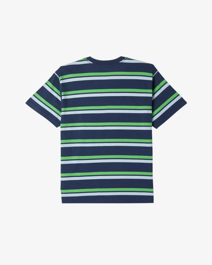 Men DISTANCE STRIPE TSHIRT White Multi OBEY Clothing TOPS