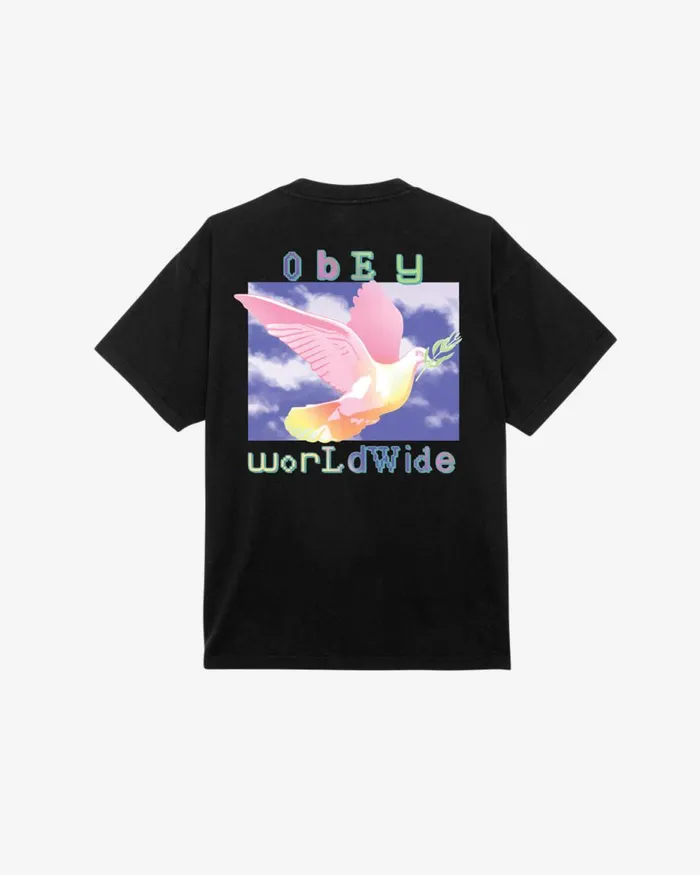 Men DOVE OF PEACE HEAVYWEIGHT TSHIRT White OBEY Clothing TSHIRTS