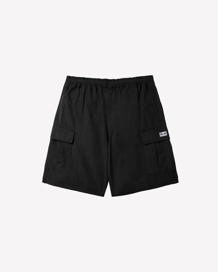 Men EASY RIPSTOP CARGO SHORT Black OBEY Clothing BOTTOMS