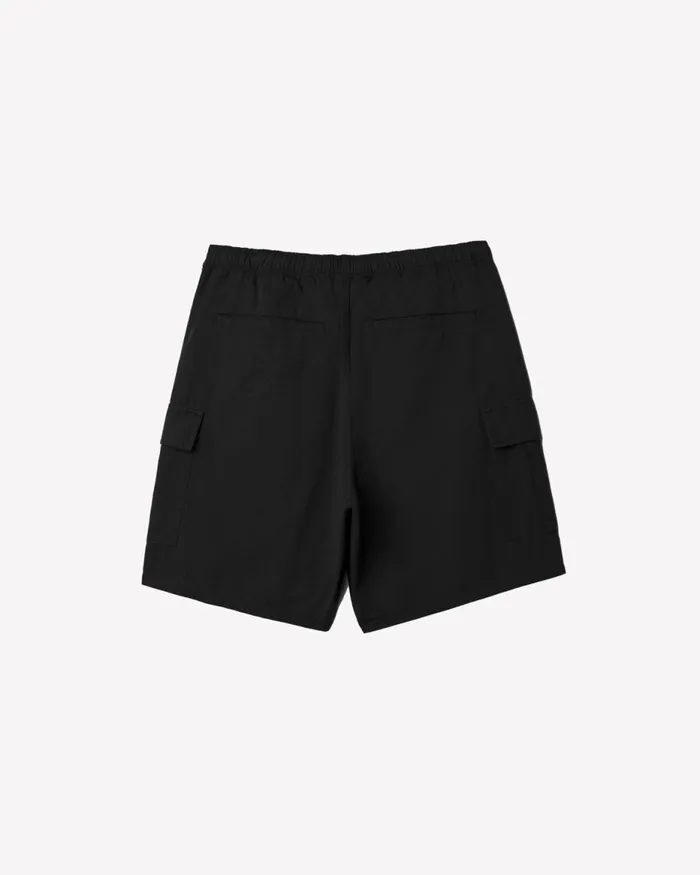 Men EASY RIPSTOP CARGO SHORT Black OBEY Clothing BOTTOMS