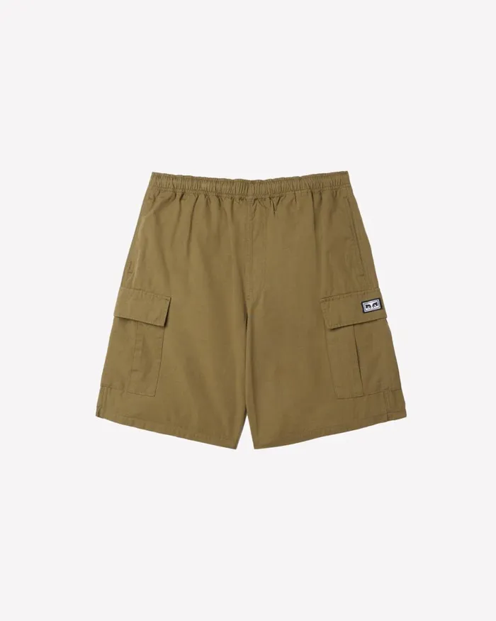 Men EASY RIPSTOP CARGO SHORT Black OBEY Clothing BOTTOMS