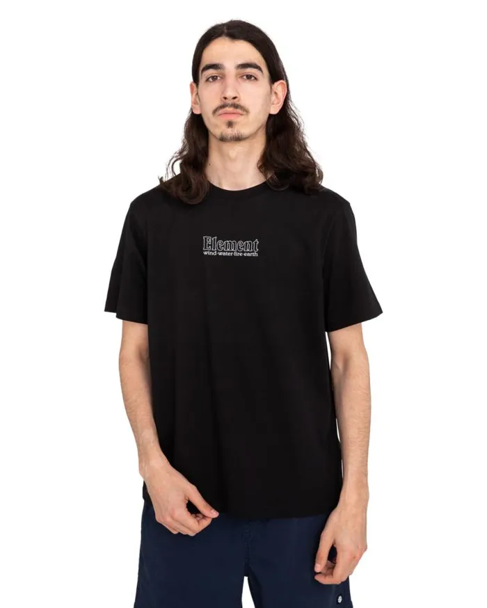 Men Element TShirts Dial Short Sleeve TShirt Flint Black
