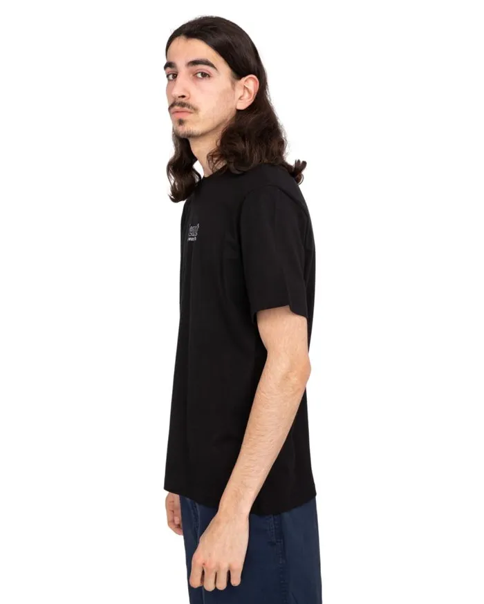 Men Element TShirts Dial Short Sleeve TShirt Flint Black