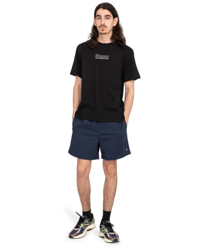 Men Element TShirts Dial Short Sleeve TShirt Flint Black