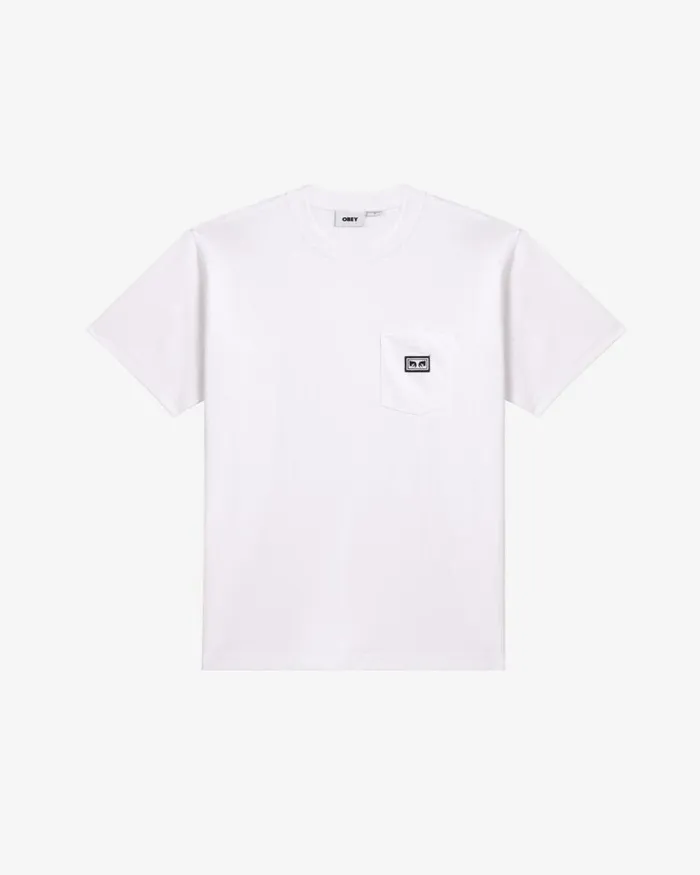 Men EST WORKS EYES POCKET TSHIRT White OBEY Clothing Established Works