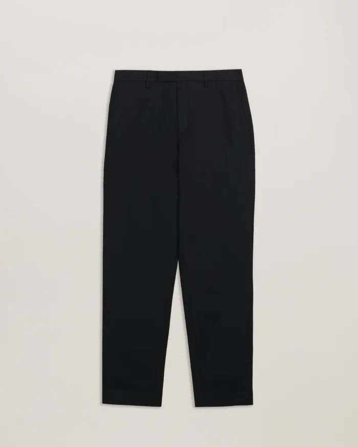 Men FELIXT 8211 Slim Fit Cotton Tailored Trousers Black Ted Baker Trousers and Chinos