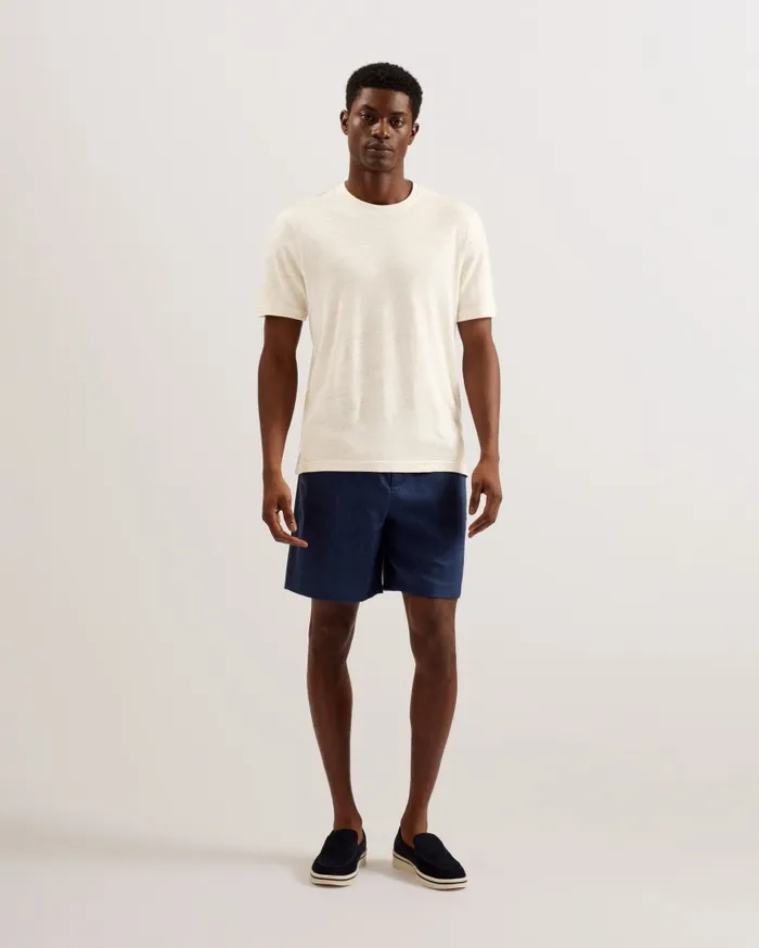 Men FLINLO 8211 Regular Fit Short Sleeve Linen TShirt Stone Ted Baker Tops Men FLINLO 8211 Regular Fit Short Sleeve Linen TShirt Stone Ted Baker Tops