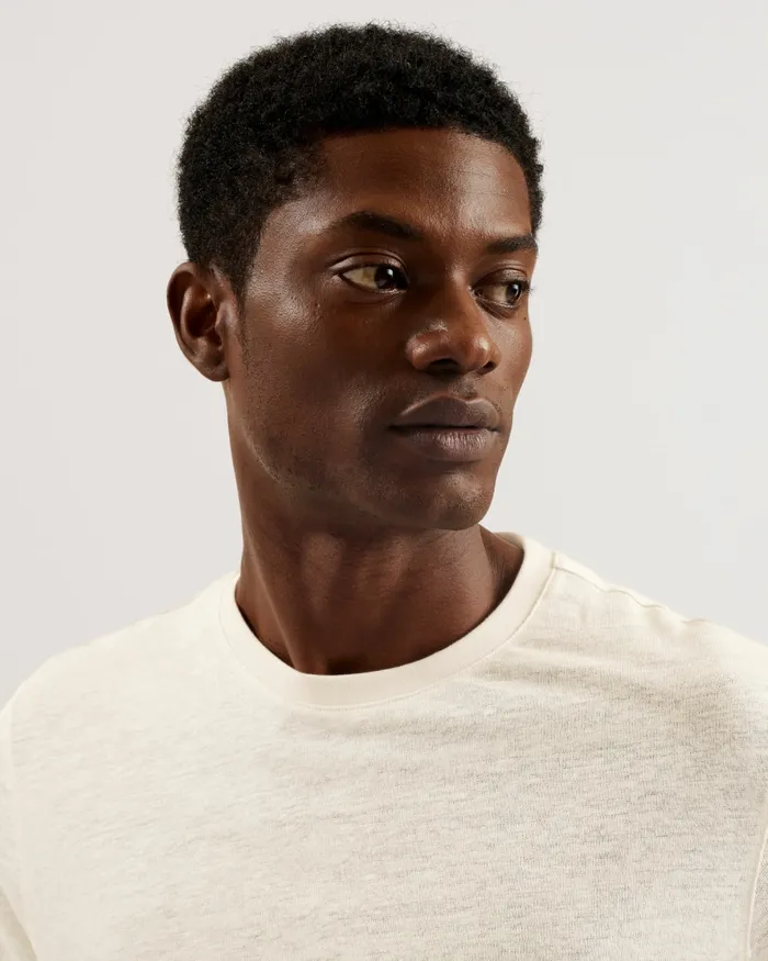 Men FLINLO 8211 Regular Fit Short Sleeve Linen TShirt Stone Ted Baker Tops Men FLINLO 8211 Regular Fit Short Sleeve Linen TShirt Stone Ted Baker Tops