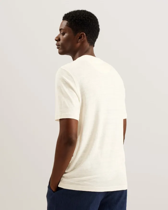 Men FLINLO 8211 Regular Fit Short Sleeve Linen TShirt Stone Ted Baker Tops Men FLINLO 8211 Regular Fit Short Sleeve Linen TShirt Stone Ted Baker Tops