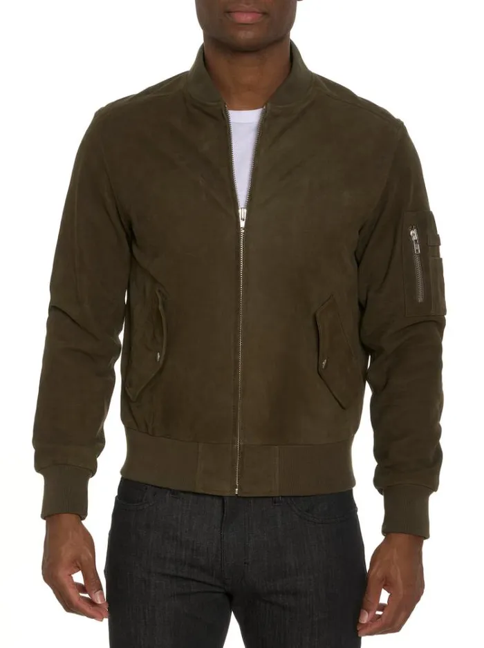 Men GASPER NUBUCK JACKET Forest Robert Graham Outerwear