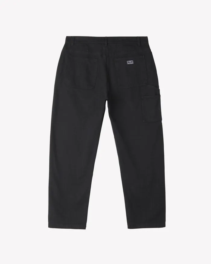 Men HARDWORK PIGMENT CARPENTER PANT Pigment Black OBEY Clothing BOTTOMS