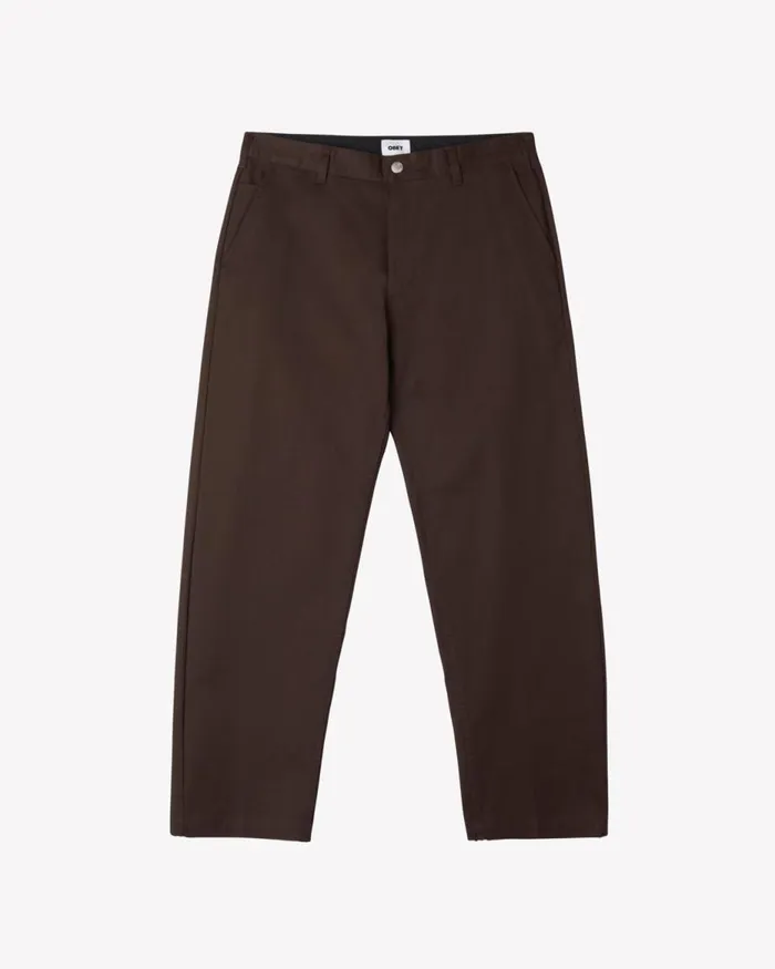 Men HARDWORK WORK PANT Washed Black OBEY Clothing BOTTOMS