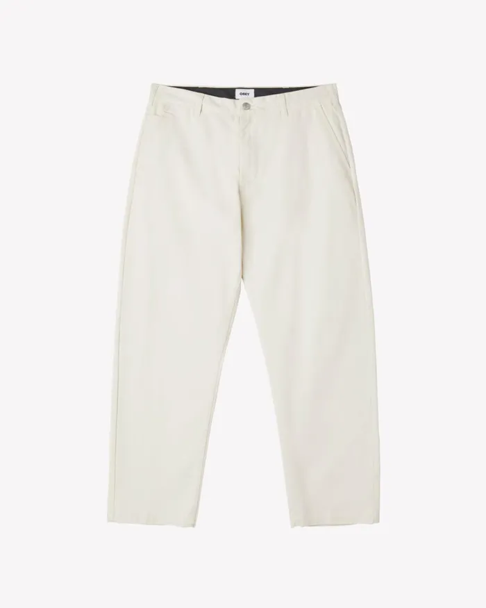 Men HARDWORK WORK PANT Washed Black OBEY Clothing BOTTOMS