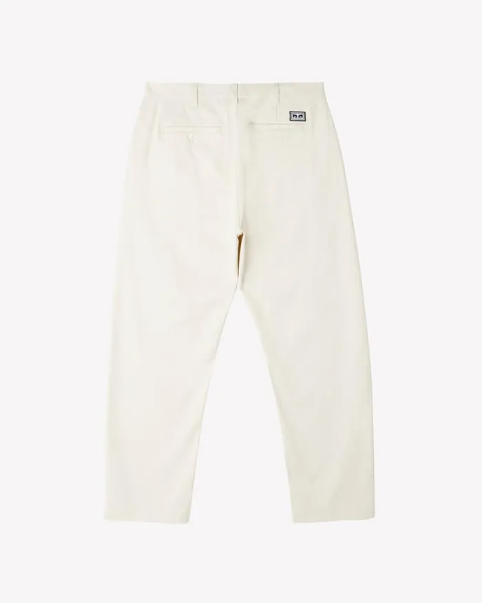 Men HARDWORK WORK PANT Washed Black OBEY Clothing BOTTOMS