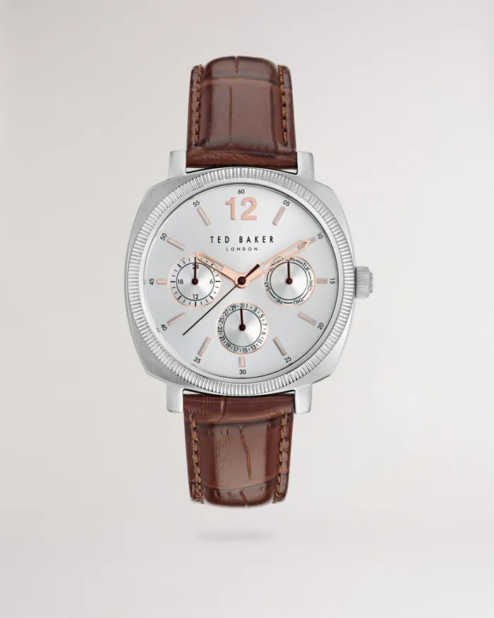 Men HARRYL 8211 Caine Croc Effect Leather Strap Watch Brown Ted Baker Watches and Jewellery Men HARRYL 8211 Caine Croc Effect Leather Strap Watch Brown Ted Baker Watches and Jewellery