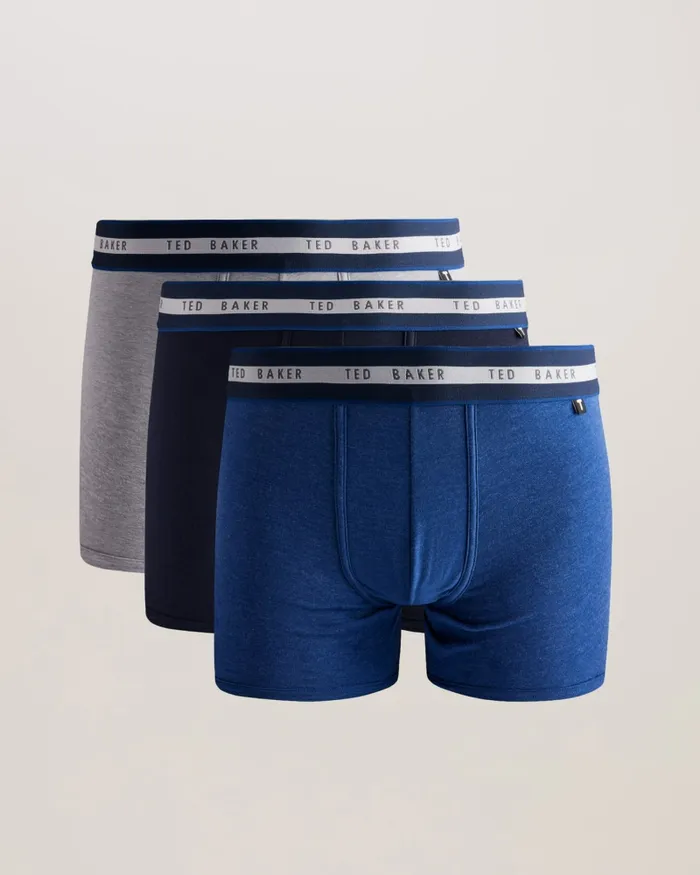 Men HARVV 8211 Three Pack Of Striped Detail Trunks Assorted Ted Baker Underwear