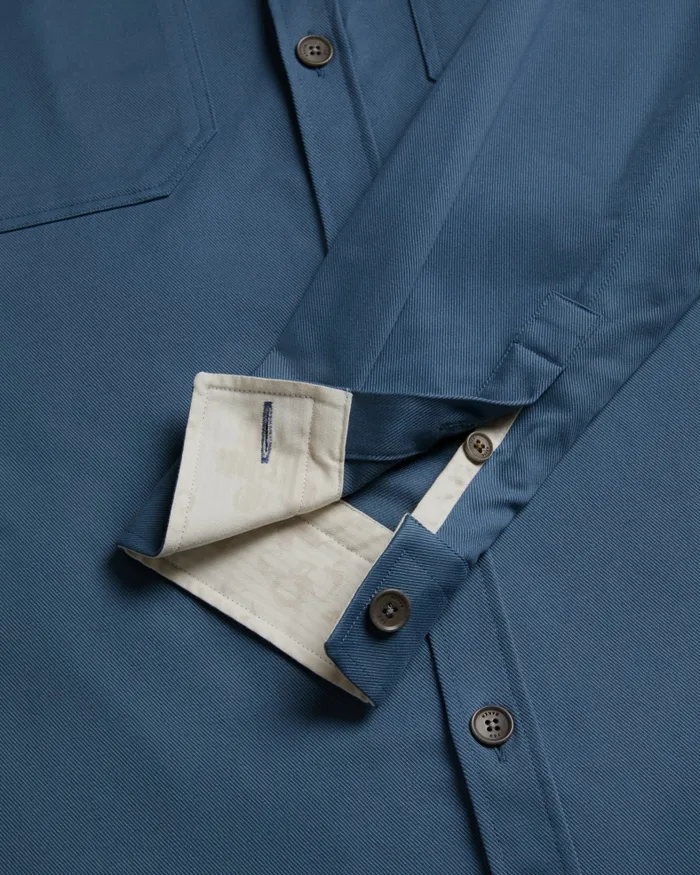 Men HASTING 8211 Long Sleeve Twill Overshirt Medium Blue Ted Baker Shirts Men HASTING 8211 Long Sleeve Twill Overshirt Medium Blue Ted Baker Shirts