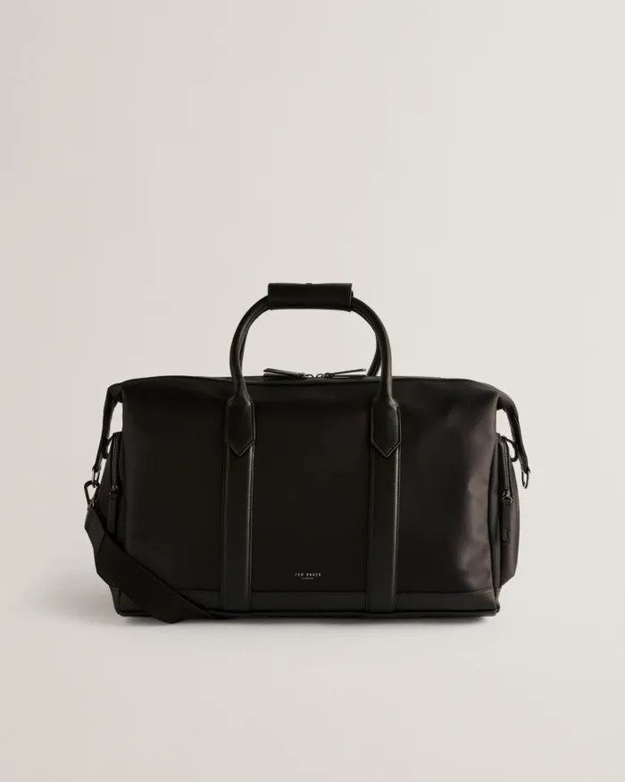 Men HEDLEY 8211 Nylon Faux Leather Detail Holdall Bag Black Ted Baker Holdalls and Weekend Bags Men HEDLEY 8211 Nylon Faux Leather Detail Holdall Bag Black Ted Baker Holdalls and Weekend Bags