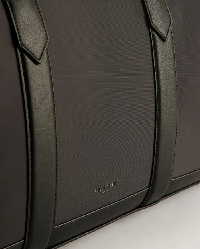 Men HEDLEY 8211 Nylon Faux Leather Detail Holdall Bag Black Ted Baker Holdalls and Weekend Bags Men HEDLEY 8211 Nylon Faux Leather Detail Holdall Bag Black Ted Baker Holdalls and Weekend Bags