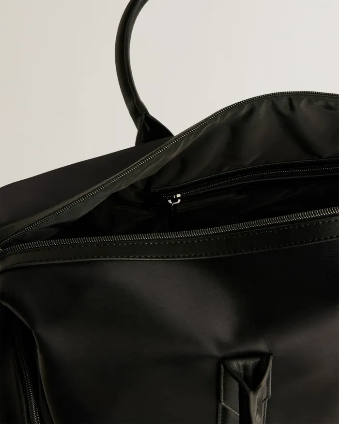 Men HEDLEY 8211 Nylon Faux Leather Detail Holdall Bag Black Ted Baker Holdalls and Weekend Bags Men HEDLEY 8211 Nylon Faux Leather Detail Holdall Bag Black Ted Baker Holdalls and Weekend Bags