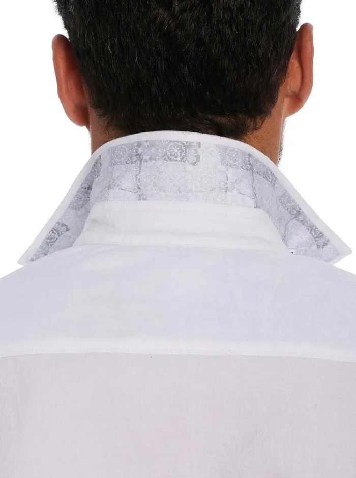 Men HIGHLAND SHORT SLEEVE BUTTON DOWN SHIRT Black Robert Graham Button Down Shirts