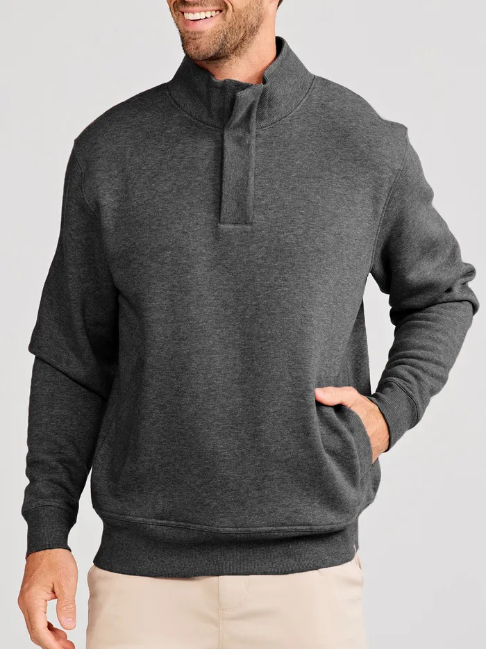 Men Hudson Fleece Henley Pullover Sweatshirt Tasc Performance Outerwear