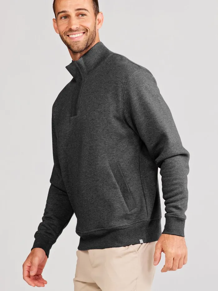 Men Hudson Fleece Henley Pullover Sweatshirt Tasc Performance Sweatshirts Hoodies