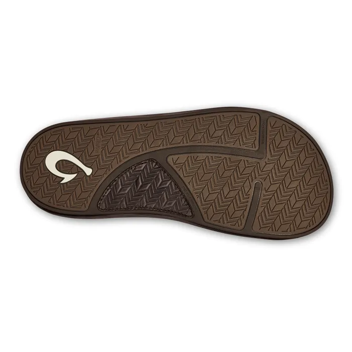 Men Ilikai Mens Premium Leather Sandals Dark Wood Olukai Leather Men Ilikai Mens Premium Leather Sandals Dark Wood Olukai Leather