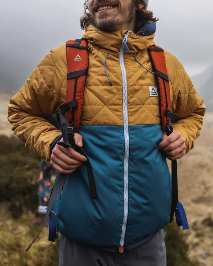 Men Jackets Passenger Base Recycled Thermore Insulated Jacket Dusty Ochre Corsair Blue Dusty Ochre Corsair Blue