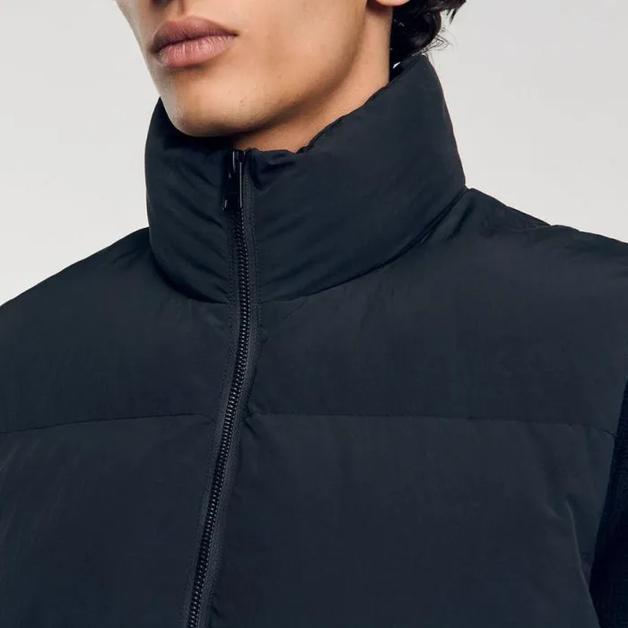 Men Jackets SANDRO Sleeveless Down Jacket Black