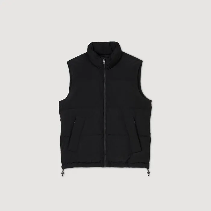 Men Jackets SANDRO Sleeveless Down Jacket Black