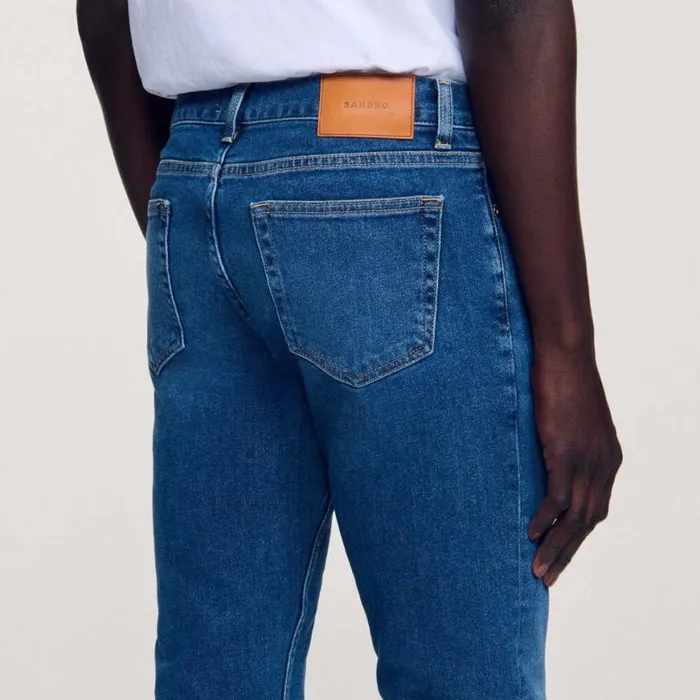 Men Jeans SANDRO Washed Jeans 8211 Slim Cut Blue Vintage 8211 Denim